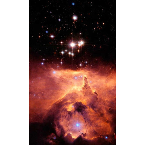 Pismis 24 and NGC 6357 Gold Ornate Wood Framed Art Print with Double Matting by NASA