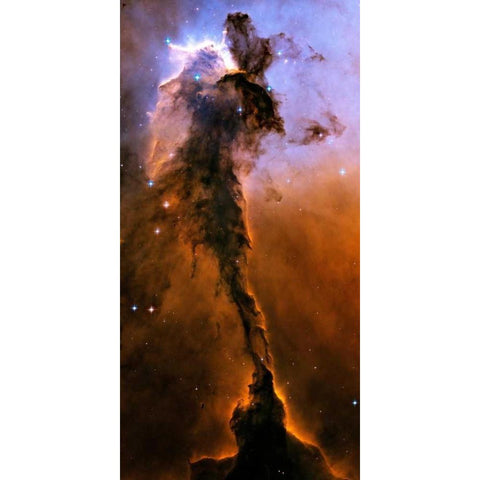 Stellar Spire in the Eagle Nebula Black Modern Wood Framed Art Print with Double Matting by NASA