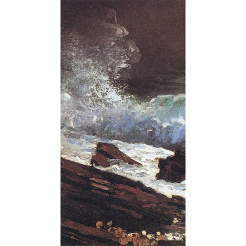 Sunlight On The Coast (left) Gold Ornate Wood Framed Art Print with Double Matting by Homer, Winslow