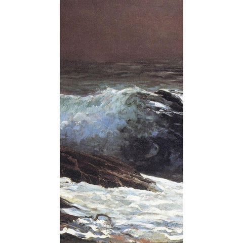 Sunlight On The Coast (center) Black Modern Wood Framed Art Print with Double Matting by Homer, Winslow