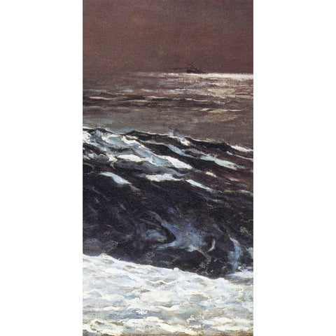 Sunlight On The Coast (right) Black Modern Wood Framed Art Print with Double Matting by Homer, Winslow