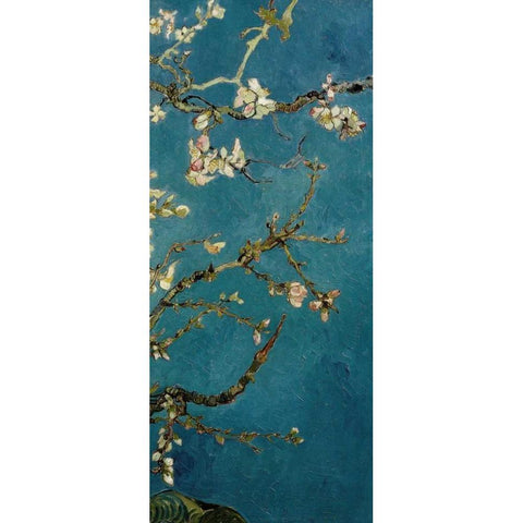 Blossoming Almond Tree - right Black Modern Wood Framed Art Print by Van Gogh, Vincent