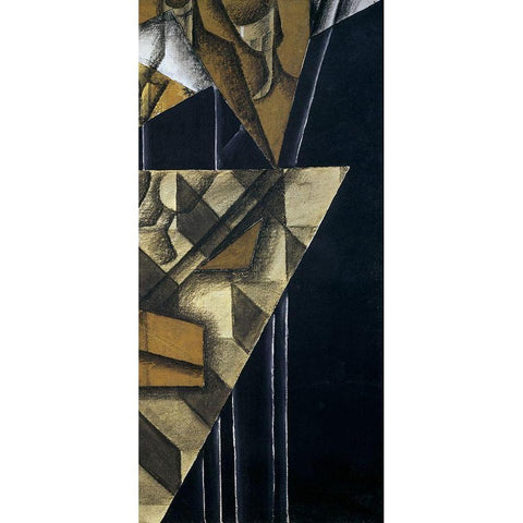 Teacups (right) Black Modern Wood Framed Art Print by Gris, Juan