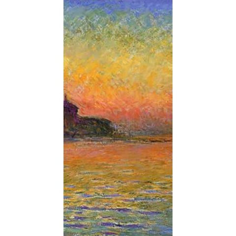 Twilight Venice (center) White Modern Wood Framed Art Print by Monet, Claude