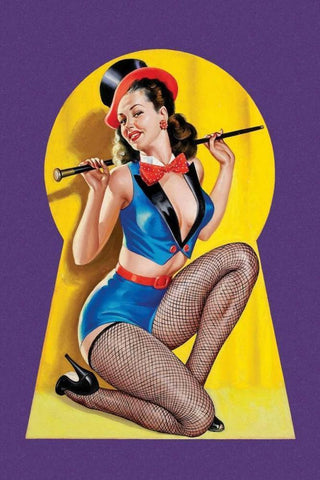 Whisper Magazine: Keyhole Dancer White Modern Wood Framed Art Print with Double Matting by Driben, Peter