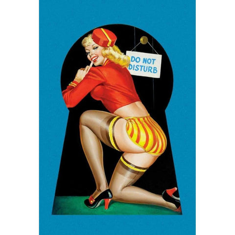 Whisper Magazine: Through the Keyhole Gold Ornate Wood Framed Art Print with Double Matting by Driben, Peter