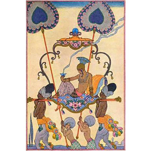India White Modern Wood Framed Art Print by Barbier, Georges