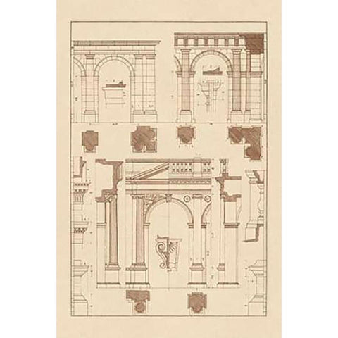 Arcades Black Modern Wood Framed Art Print by Buhlmann, J.