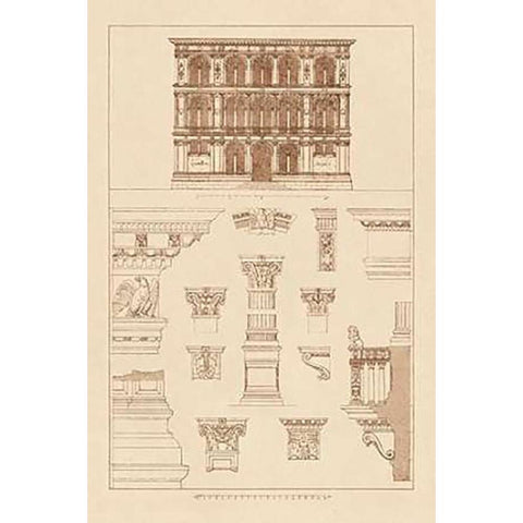 Palazzo Vendramin-Calergi at Venice White Modern Wood Framed Art Print by Buhlmann, J.