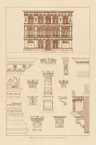 Palazzo Vendramin-Calergi at Venice Black Ornate Wood Framed Art Print with Double Matting by Buhlmann, J.
