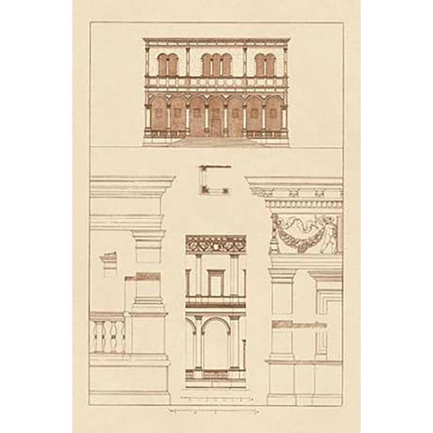Palazzo del Consiglio at Padua, Villa Farnesia Black Modern Wood Framed Art Print by Buhlmann, J.