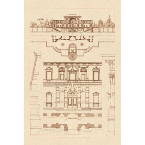 Villa Sacchetti, Villa Papa Giulio at Rome Black Modern Wood Framed Art Print by Buhlmann, J.