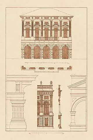 Palazzo Verzi at Verona, Palazzo Madama White Modern Wood Framed Art Print with Double Matting by Buhlmann, J.