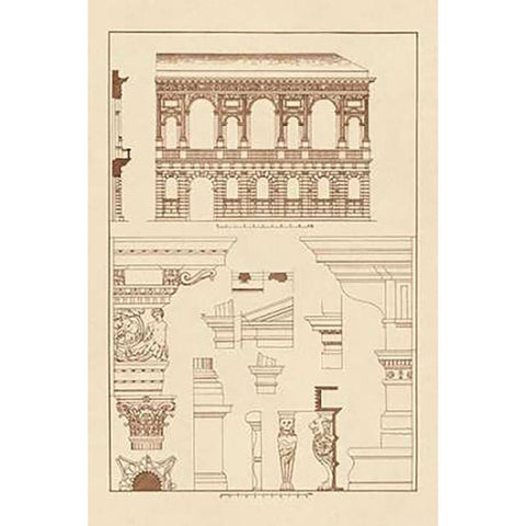 Palazzo Bevilacqua at Verona White Modern Wood Framed Art Print by Buhlmann, J.