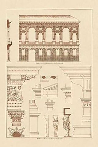 Palazzo Bevilacqua at Verona Black Ornate Wood Framed Art Print with Double Matting by Buhlmann, J.