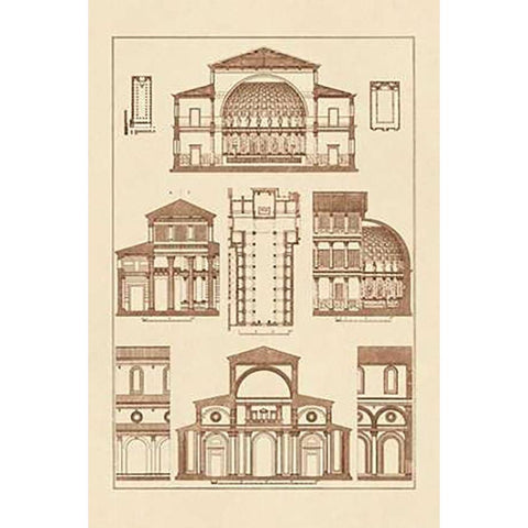 Interior of Basilica Black Modern Wood Framed Art Print with Double Matting by Buhlmann, J.