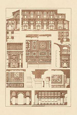 Barrel Vaults of the Renaissance White Modern Wood Framed Art Print with Double Matting by Buhlmann, J.