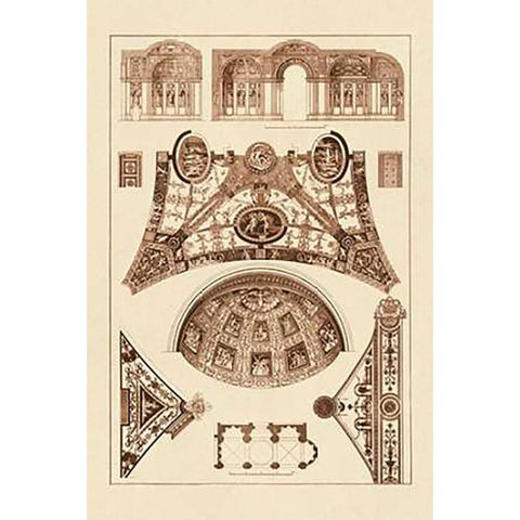 Cross Vaults of the Renaissance White Modern Wood Framed Art Print by Buhlmann, J.