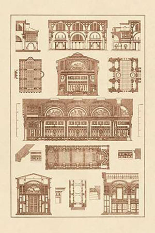 Interiors With Cross Vaults and Cupola Vaulting White Modern Wood Framed Art Print with Double Matting by Buhlmann, J.