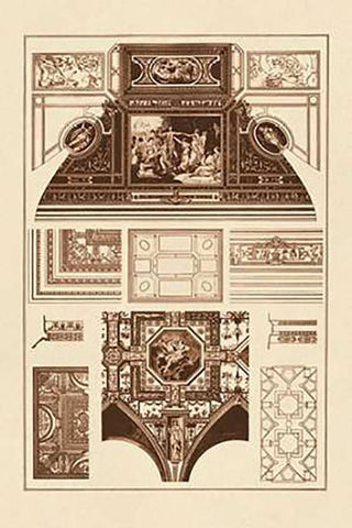 Cloister Vaults and Coved Ceilings Black Ornate Wood Framed Art Print with Double Matting by Buhlmann, J.