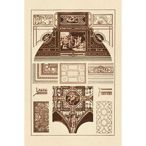Cloister Vaults and Coved Ceilings White Modern Wood Framed Art Print by Buhlmann, J.