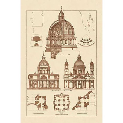 The Domeas Central Crowning Feature of the Renaissance White Modern Wood Framed Art Print by Buhlmann, J.