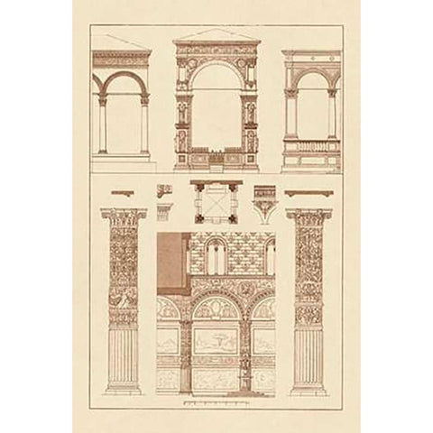 Arcades Black Modern Wood Framed Art Print by Buhlmann, J.