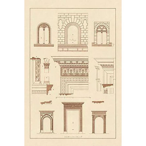 Windows and Doorways of the Renaissance Gold Ornate Wood Framed Art Print with Double Matting by Buhlmann, J.
