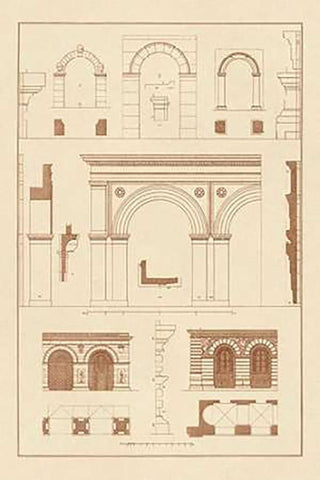 Gateways, Arches and Arcades White Modern Wood Framed Art Print with Double Matting by Buhlmann, J.