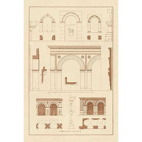 Gateways, Arches and Arcades Black Modern Wood Framed Art Print by Buhlmann, J.