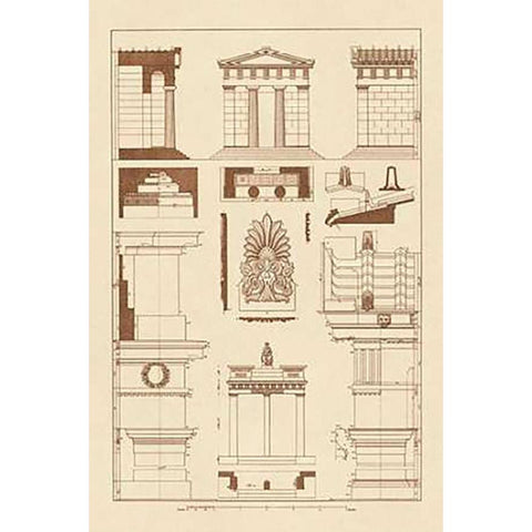 Temple of Diana, Monument of Thrasyllus White Modern Wood Framed Art Print by Buhlmann, J.