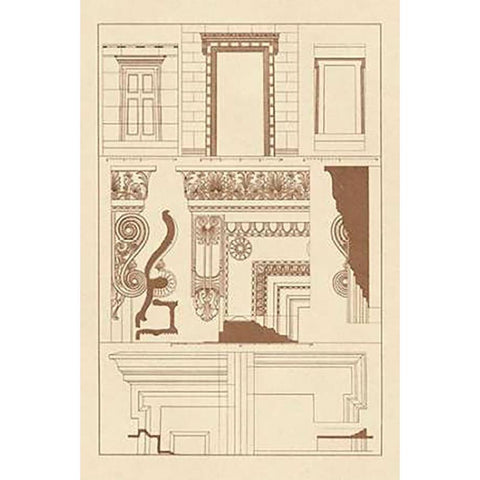 Doorways and Windows Black Modern Wood Framed Art Print by Buhlmann, J.