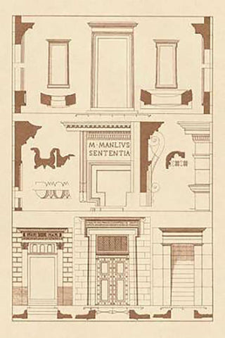 Doorways Black Ornate Wood Framed Art Print with Double Matting by Buhlmann, J.
