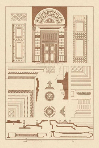 Doorway of the Pantheon at Rome White Modern Wood Framed Art Print with Double Matting by Buhlmann, J.