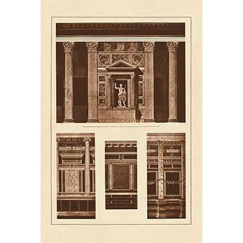 Wall Facing with Marble White Modern Wood Framed Art Print by Buhlmann, J.