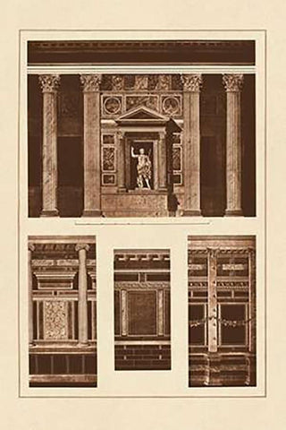 Wall Facing with Marble Black Ornate Wood Framed Art Print with Double Matting by Buhlmann, J.