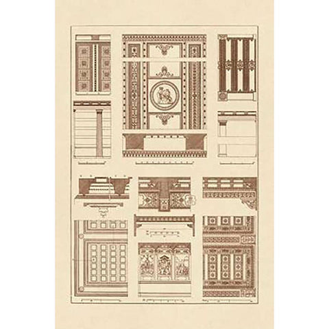 Ceilings with Visible Course of Beams Gold Ornate Wood Framed Art Print with Double Matting by Buhlmann, J.