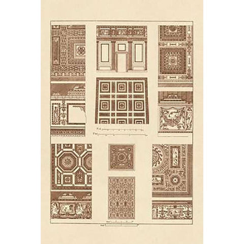 Ceilings with Bays Black Modern Wood Framed Art Print by Buhlmann, J.