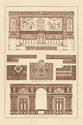 Decoration of Large Halls White Modern Wood Framed Art Print with Double Matting by Buhlmann, J.