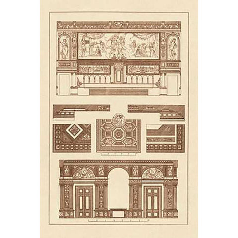Decoration of Large Halls Gold Ornate Wood Framed Art Print with Double Matting by Buhlmann, J.