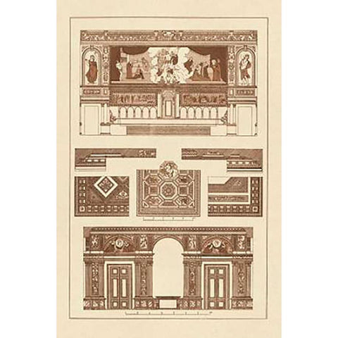 Decoration of Large Halls, PolyMuseumome Black Modern Wood Framed Art Print with Double Matting by Buhlmann, J.