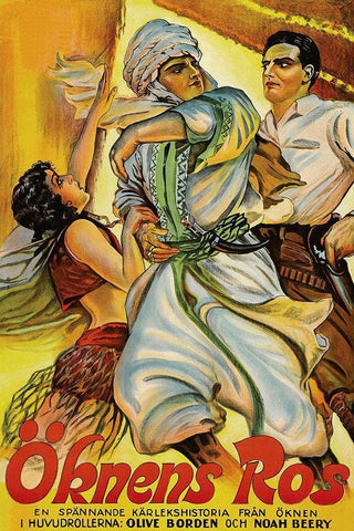 Vintage Film Posters: Love in the Desert Okens Ros White Modern Wood Framed Art Print with Double Matting by Unknown