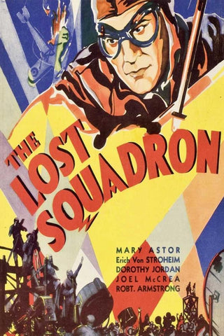 Vintage Film Posters: Lost Squadron Black Ornate Wood Framed Art Print with Double Matting by Unknown