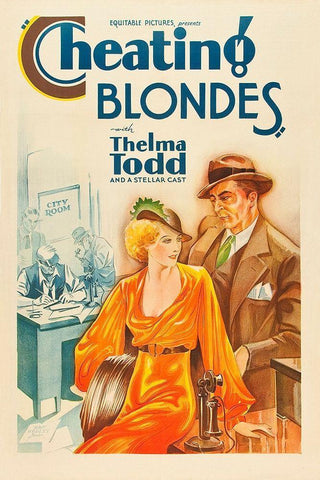 Vintage Vices: Cheating Blondes Black Ornate Wood Framed Art Print with Double Matting by Vintage Vices, Alvin Hadley