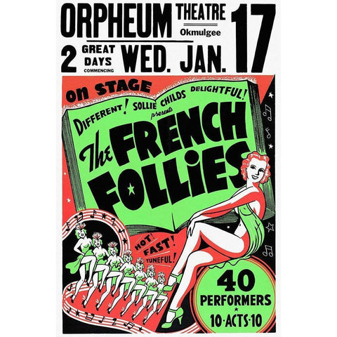 Vintage Vices: French Follies Black Modern Wood Framed Art Print by Vintage Vices