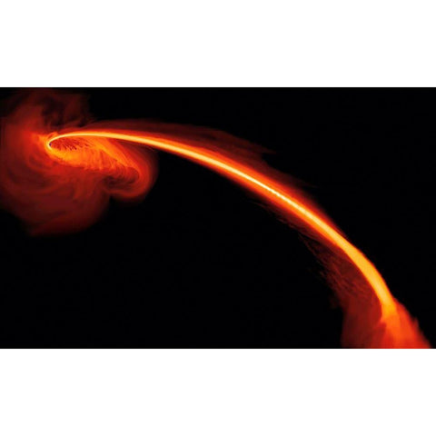 Black Hole Caught Red-handed in a Stellar Homicide White Modern Wood Framed Art Print by NASA