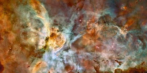Carina Nebula Wide View Black Ornate Wood Framed Art Print with Double Matting by NASA