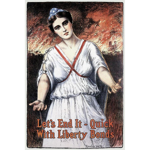 WWI: Lets End It - Quick White Modern Wood Framed Art Print by Unknown