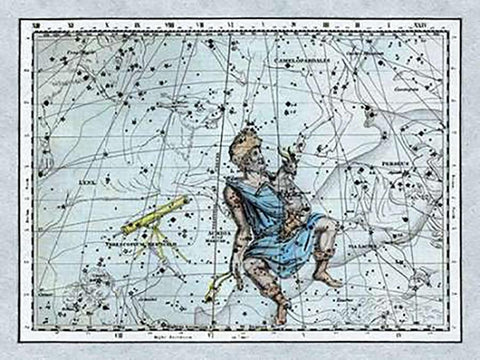 Maps of the Heavens: Auriga the Charioteer White Modern Wood Framed Art Print with Double Matting by Jamieson, Alexander