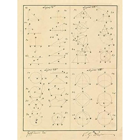 Plate 2 for Elements of Civil Architecture, ca. 1818-1850 Black Modern Wood Framed Art Print by Vannini, Giuseppe